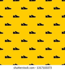 Soccer shoe pattern seamless vector repeat geometric yellow for any design