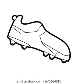 soccer shoe vector illustration