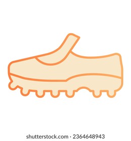 Soccer shoes flat icon. Sport shoes orange icons in trendy flat style. Football footwear gradient style design, designed for web and app. Eps 10