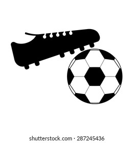 Soccer shoes. Soccer icon 