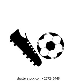 Soccer shoes. Soccer icon. football 