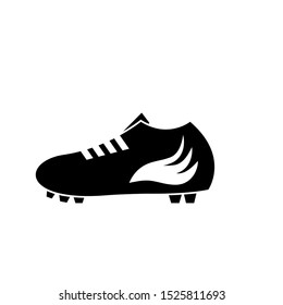 Soccer shoes icon isolated sign symbol and flat style for app, web and digital design. Sport Icons. Vector Black Icon. Vector illustration