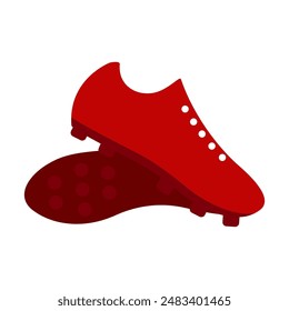 soccer shoes icon object cartoon, sticker flat vector