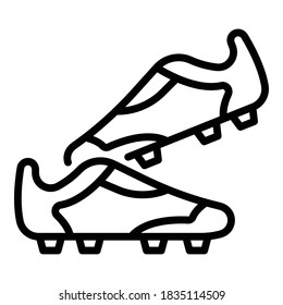 Soccer shoes icon. Outline soccer shoes vector icon for web design isolated on white background