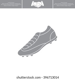 Soccer shoes label - vector illustration