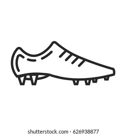 soccer shoes vector icon in simple outline style. This icon are perfect for your websites and applications.