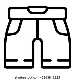Soccer shorts icon outline vector. Game play. Football camp