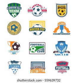 Soccer sign vector set.