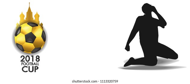 Soccer silhouette 2018 football cup