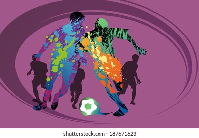 Soccer Silhouette Ink  