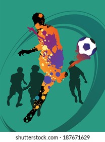 Soccer Silhouette Ink  