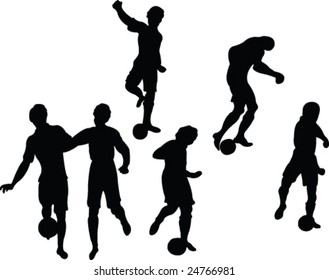 soccer silhouette - vector
