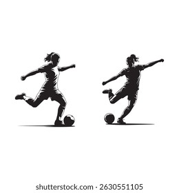 soccer silhouette vector illustration arts and design