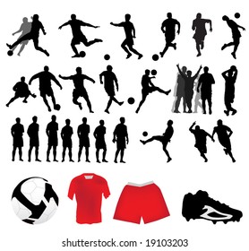 Soccer silhouettes