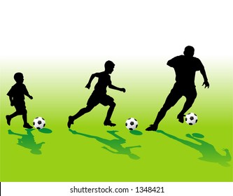 Soccer silhouettes generation