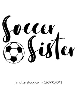 Soccer Sister Vector Illustration Soccer Sister Stock Vector (Royalty ...