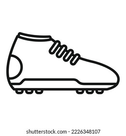 Soccer sneaker icon outline vector. Sport shoe. Football boot