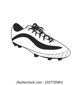 Soccer sneakers - athletic shoes, vector illustration