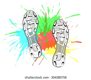 Soccer sole. vector illustration