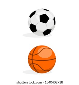 Soccer sport ball basketball cartoon isolated symbol vector illustration graphic design