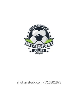 Soccer sport colorful logo vector