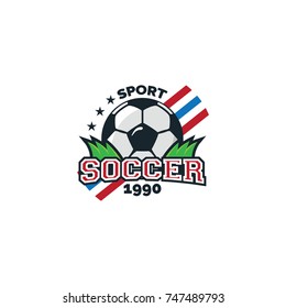 Soccer sport element logo vector