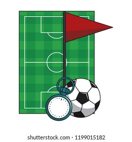 Soccer sport game cartoons