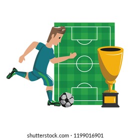 Soccer sport game cartoons