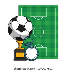 Soccer sport game cartoons