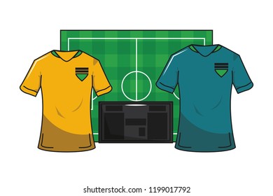 Soccer sport game cartoons