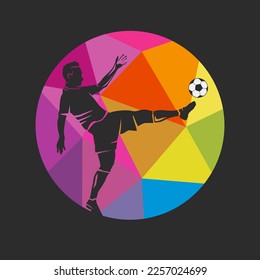 Soccer sport graphic for use as a template for flyer or for use in web design.