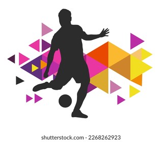Soccer sport graphic for use as a template for flyer or for use in web design.