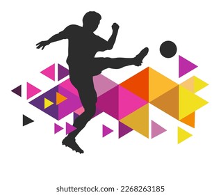 Soccer sport graphic for use as a template for flyer or for use in web design.