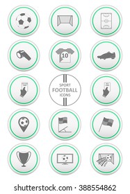 Soccer and sport icons set. Vector illustration.