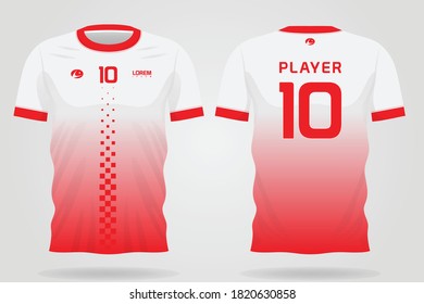 soccer sport jersey uniform for football club  t-shirt front and back view