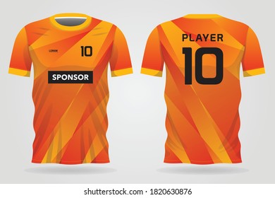 soccer sport jersey uniform for football club  t-shirt front and back view