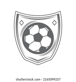 soccer sport label icon isolated