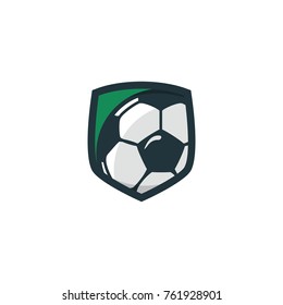 Soccer sport logo 3D vector