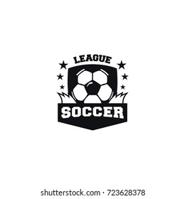 Soccer sport logo black vector
