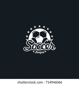 Soccer sport logo chalk design vector