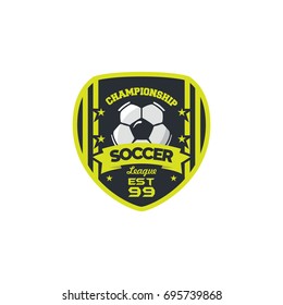 Soccer sport logo vector emblem