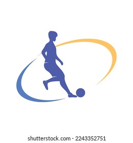 Soccer sport logo vector illustration flat design