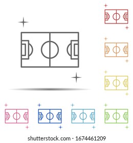 Soccer, sport multi color icon. Element of sport thin line icon on white background