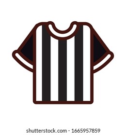 soccer sport referee shirt line and fill icon vector illustration design