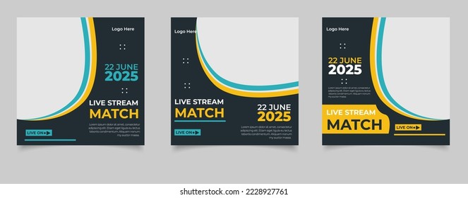 Soccer sport social media post