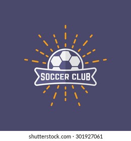 Soccer sport team isolated vector emblem, football emblem design for printing on t-shirt part 3