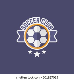 Soccer sport team isolated vector emblem, football emblem design for printing on t-shirt part 12