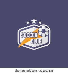 Soccer sport team isolated vector emblem, football emblem design for printing on t-shirt part 8