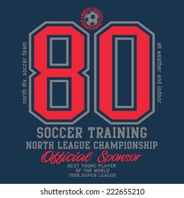 soccer sport typography, t-shirt typography