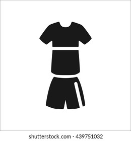 Soccer sport uniform simple icon on background